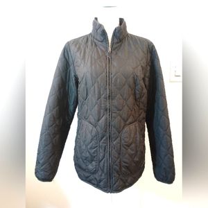 Eddie Bauer Black Quilted Puffer Jacket, Sz L